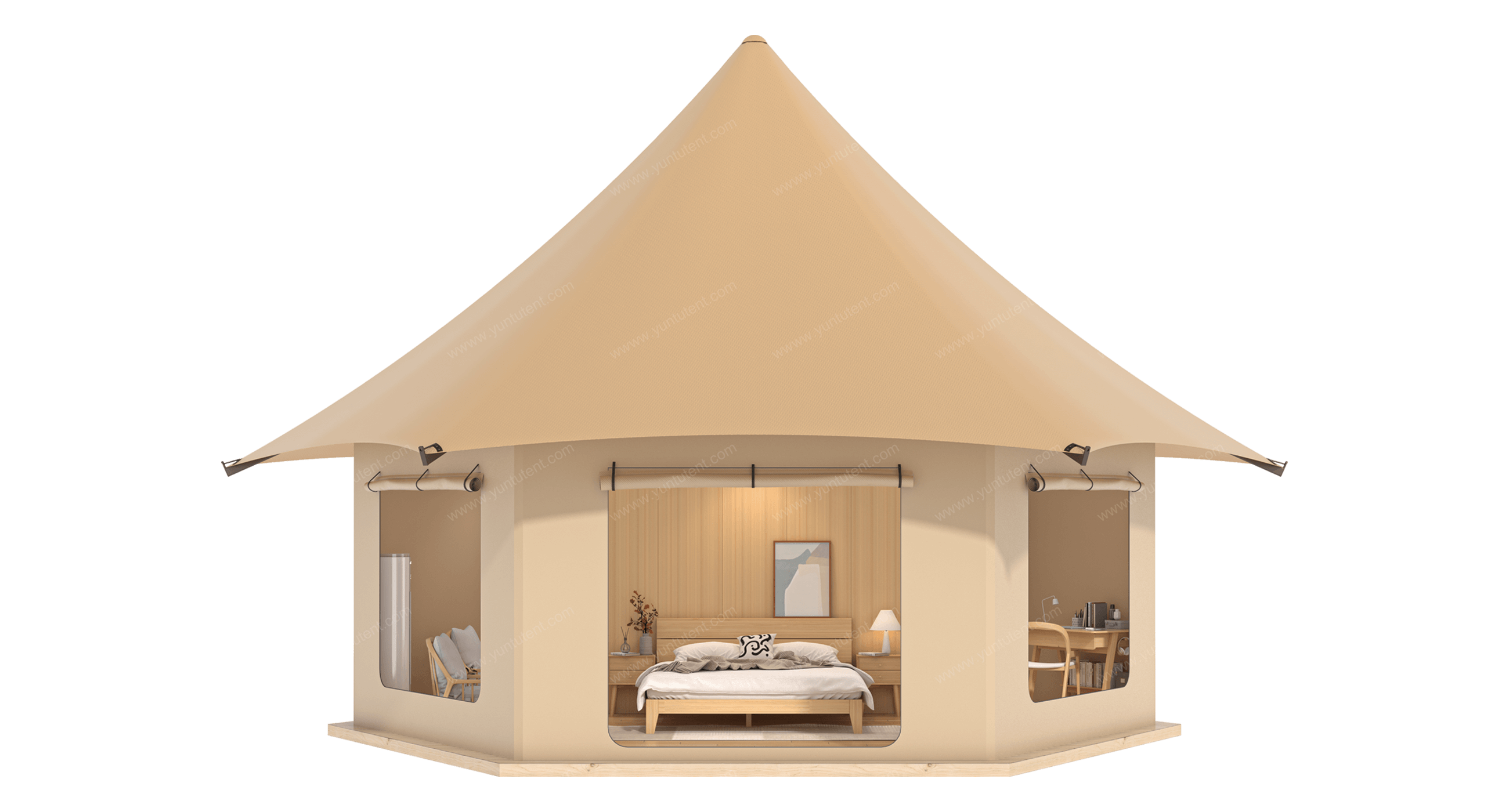 African Safari Tent Glamping Luxury Canvas Lodge Yuntu Tent